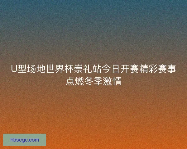 U型场地世界杯崇礼站今日开赛精彩赛事点燃冬季激情